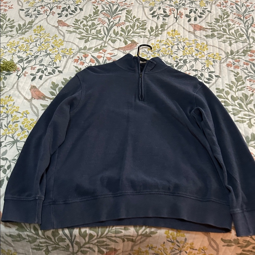 Van Heusen Men's Dark Blue Quarter Zip Sweater